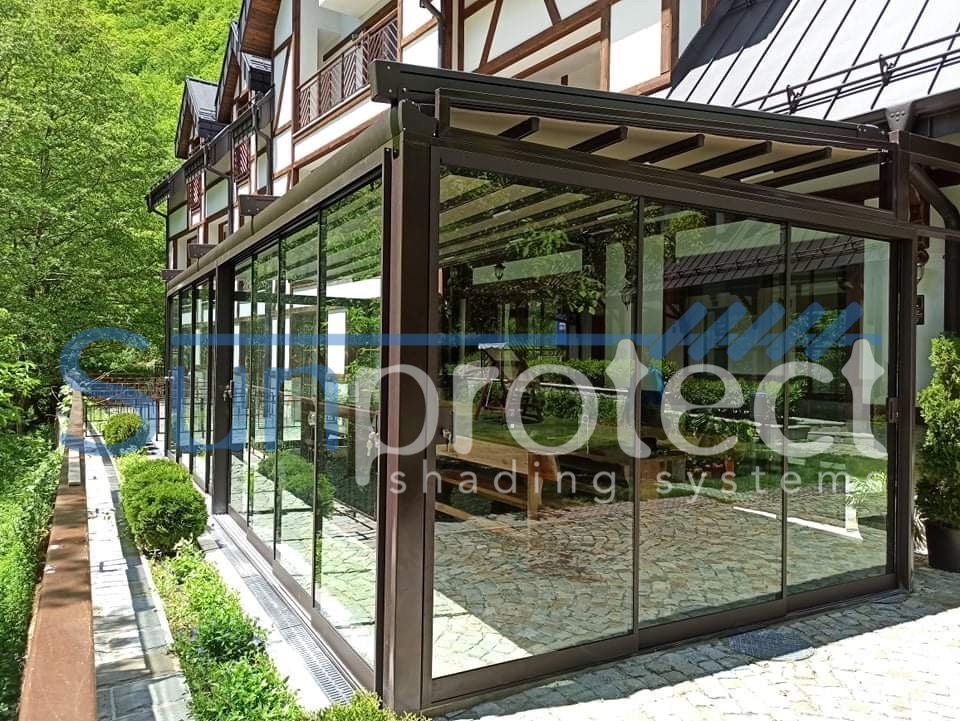 Sunprotect serres pergola and glasses Προϊόντα Τέντες Πέργκολες Sunprotect