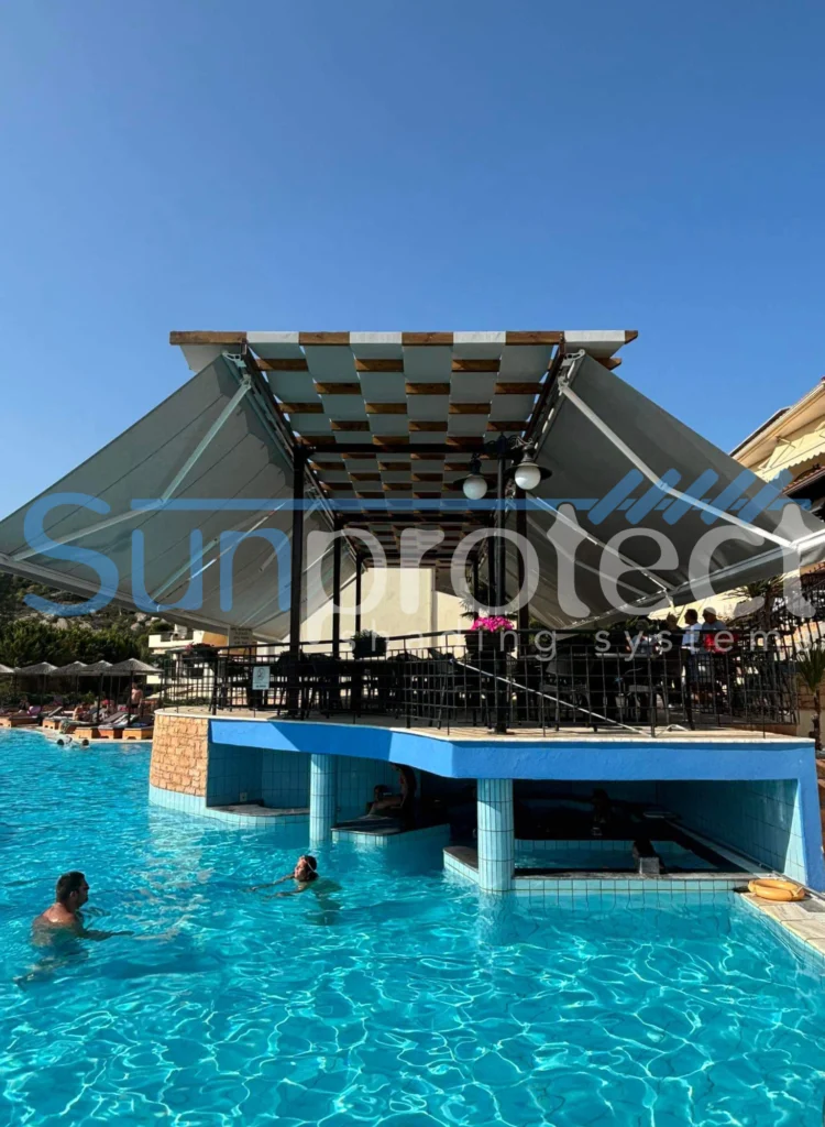 σταθερη περγκολα έργα της Sunprotect